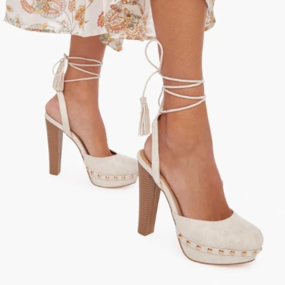 Maya Ankle Tie Heeled Sandal - Picture 1 of 5